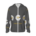 thumbnail image 1 of Fotbe Keep Life Simple Daisy Flower Men's Women's UPF 50+ Sun Protection Jacket Hooded Cooling Shirt with Pockets Hiking Outdoor Performance-3X-Large, 1 of 9