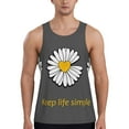 thumbnail image 1 of Fotbe Keep Life Simple Daisy Flower Pattern Men's Quick Dry Workout Tank Top Gym Muscle Tee Fitness Bodybuilding Sleeveless T Shirt Breathable Workout Shirt-Medium, 1 of 9