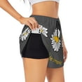 thumbnail image 1 of Fotbe Keep Life Simple Daisy Flower Womens High Waist Running Shorts Athletic Workout Quick Dry Shorts for Women with Pockets Gym Yoga Summer Shorts-Large, 1 of 9