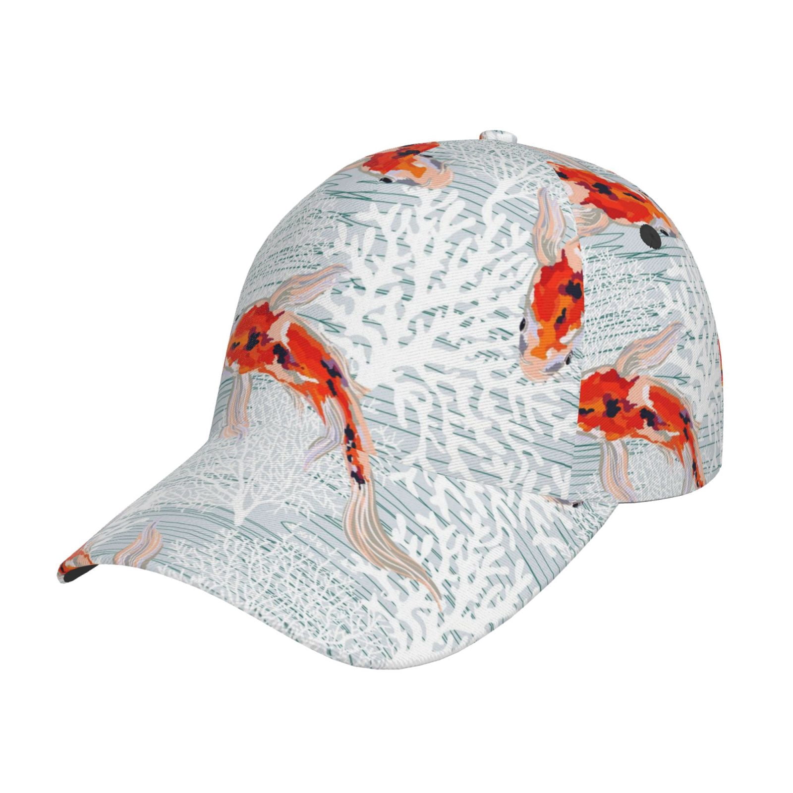Fotbe Koi Fish Corals,Spring Summer Baseball Cap, Koi Fish Corals ...