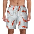 thumbnail image 1 of Fotbe Koi Fish Corals,Spring Summer Men’s Swim Trunks Quick Dry Swim Shorts Board Shorts with Mesh Lining-Large, 1 of 9