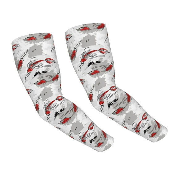 Fotbe Koi Fish UV Sun Protection Arm Sleeves - Tattoo Cover Up - Basketball Arm Sleeve UPF 50 Cooling for Men Women