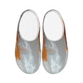 thumbnail image 1 of Fotbe Koi Fish Water Pattern Women's Fuzzy Curly Fur Memory Foam Loafer Slippers Indoor Outdoor Slippers Winter Home Shoes-37/38, 1 of 7