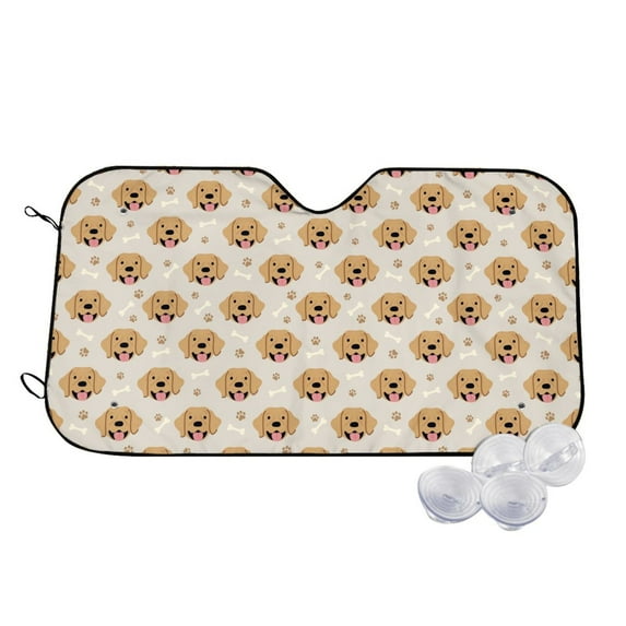 Fotbe Labrador Retriever Dog Car Windshield Sunshade | Sun Visor Protector Front Window Shade, Keeps Out UV Rays, Keeps Your Vehicle Cool-Medium