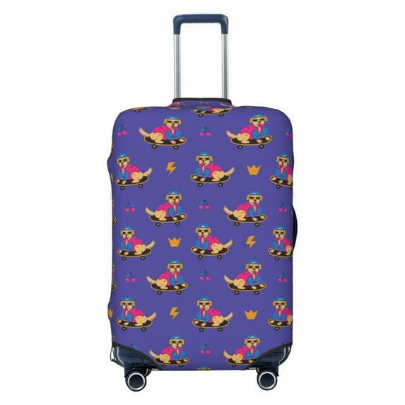 Fotbe Labrador Retriever Dog Luggage Cover Protector,Suitcase Protector,Scratch and Dirt Resistant,Fits 18-32 Inch Luggage-Small
