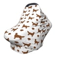 thumbnail image 1 of Fotbe Labrador Retriever Dog Pattern Car Seat Covers for Babies, Nursing Breastfeeding Cover Carseat Canopy, Soft Stretchy Carrier Cover, 1 of 9