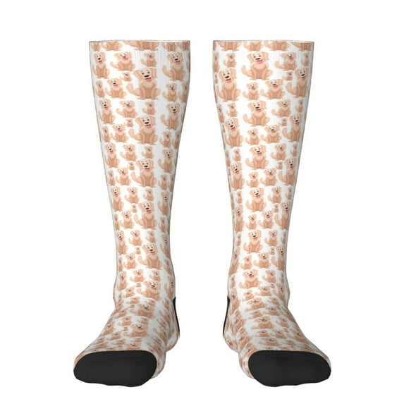 Fotbe Labrador Retriever Dog print Women's Men's Novelty Crew Socks Cotton Socks Knee High Socks for Walking,Running,Nurses,Pregnancy