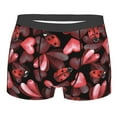 thumbnail image 1 of Fotbe Ladybugs and Red Hearts Men’s Total Support Pouch Boxer Briefs, X-Temp Cooling, Moisture-Wicking Underwear, Regular, Long-leg and Trunk-XX-Large, 1 of 9