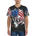 thumbnail image 1 of Fotbe Largemouth Bass Fish in USA Baseball Jersey Shirt for Men and Women, Casual Short Sleeves Button Down T-Shirt-4X-Large, 1 of 9