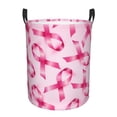 thumbnail image 1 of Fotbe Laundry Hamper With Durable Leather Laundry Basket Breast Cancer Ribbons Awareness Thickened Waterproof Round Collapsible Laundry Hamper, Dirty Clothes Laundry Basket, 1 of 8