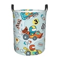 thumbnail image 1 of Fotbe Laundry Hamper With Durable Leather Laundry Basket Cartoon Car Racing Thickened Waterproof Round Collapsible Laundry Hamper, Dirty Clothes Laundry Basket, 1 of 8