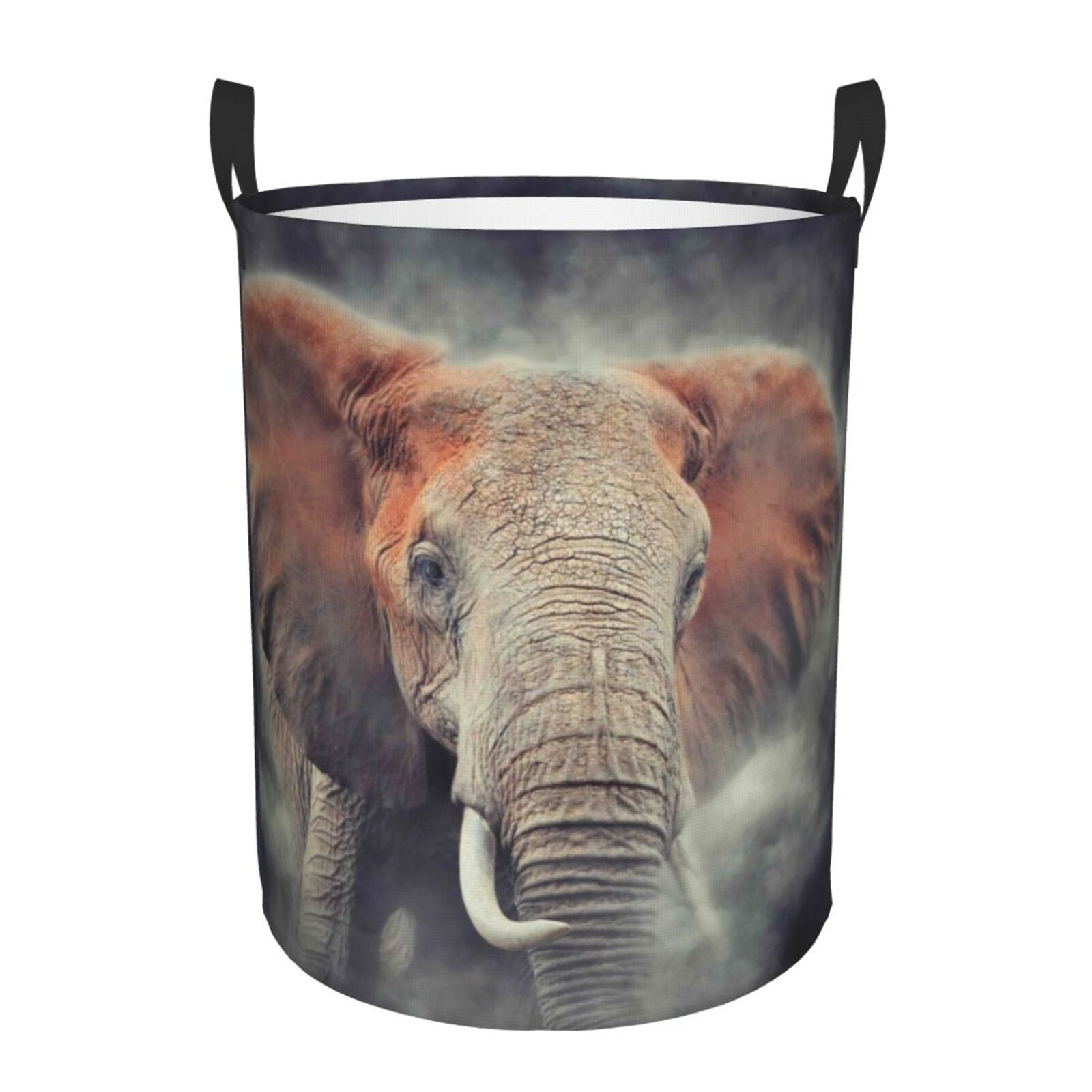 Visesunny Collapsible Elephant Storage Basket - Large 20x20x14 Inch Cotton Rope Hamper For Laundry, Toys, & Organizing - View #5