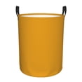 thumbnail image 1 of Fotbe Laundry Hamper With Durable Leather Laundry Basket Goldenrod Thickened Waterproof Round Collapsible Laundry Hamper, Dirty Clothes Laundry Basket, 1 of 8