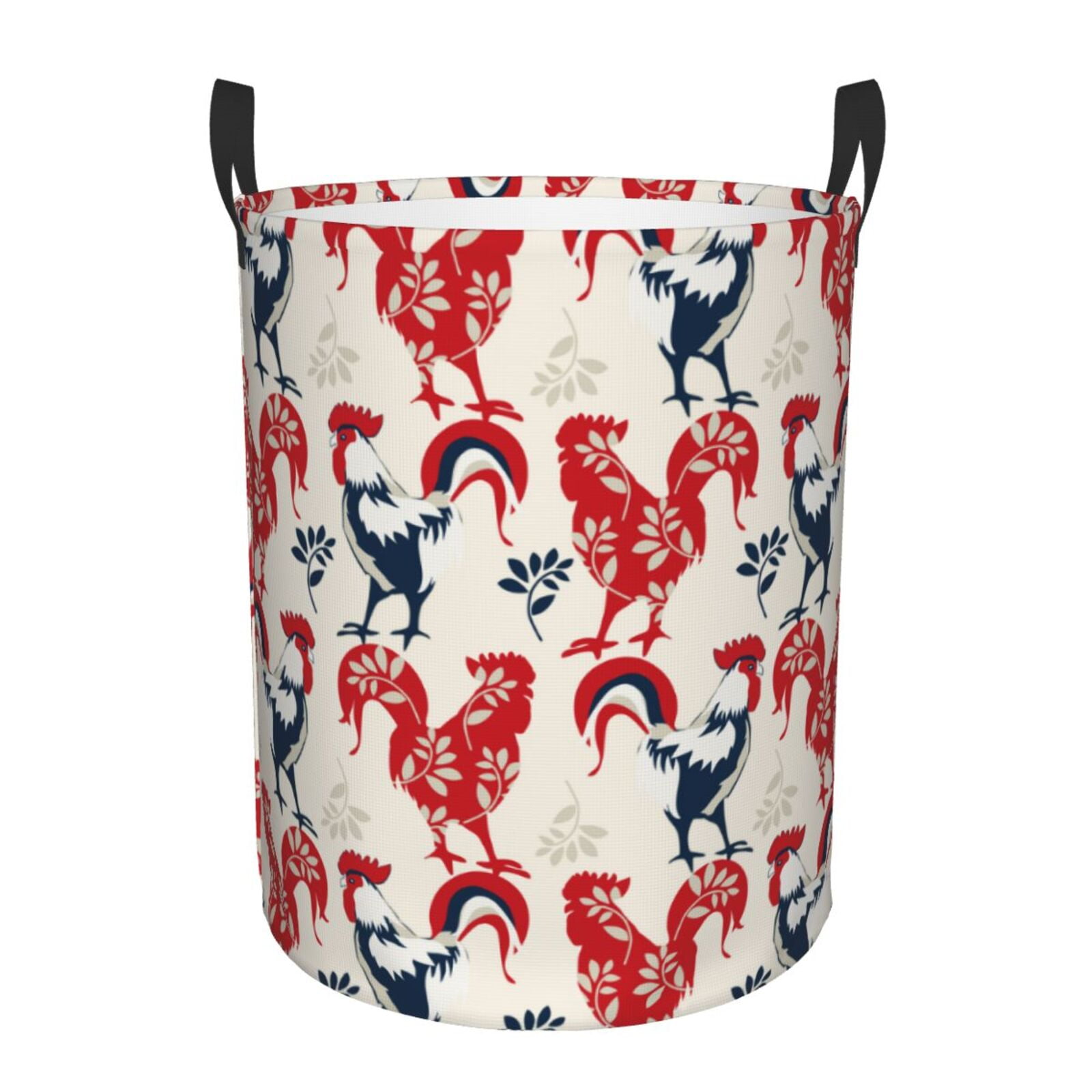 Country Rooster Quilted Laundry Basket NCU0TH3115