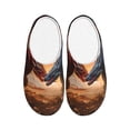 thumbnail image 1 of Fotbe Lava Dragon Pattern Women's Fuzzy Curly Fur Memory Foam Loafer Slippers Indoor Outdoor Slippers Winter Home Shoes-42/43, 1 of 7