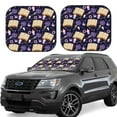 thumbnail image 1 of Fotbe Lavender Flowers 2-Piece Car Windshield Sun Shade | Sun Blocker for Car Windshield | Foldable Automotive Interior Accessories for Sun Protection-Medium, 1 of 7