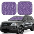 thumbnail image 1 of Fotbe Lavender Flowers 2-Piece Car Windshield Sun Shade | Sun Blocker for Car Windshield | Foldable Automotive Interior Accessories for Sun Protection-Medium, 1 of 7