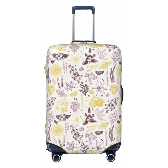 Fotbe Lavender Flowers Luggage Cover Protector,Suitcase Protector,Scratch and Dirt Resistant,Fits 18-32 Inch Luggage-Small