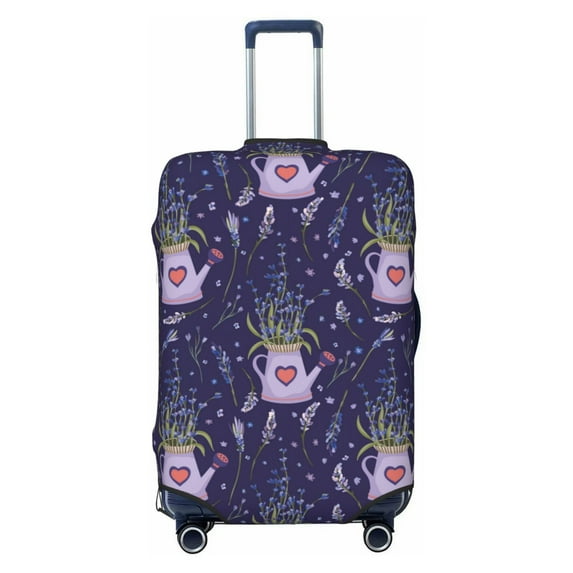 Fotbe Lavender Flowers Luggage Cover Protector,Suitcase Protector,Scratch and Dirt Resistant,Fits 18-32 Inch Luggage-X-Large