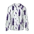 thumbnail image 1 of Fotbe Lavender Flowers Men's Women's UPF 50+ Sun Protection Jacket Hooded Cooling Shirt with Pockets Hiking Outdoor Performance-Medium, 1 of 8