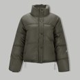 thumbnail image 1 of Solid Color Stand Collar Loose Thick Bread Suit Small Padded Jacket Womens Long Wool Coats Winter Puffy Jackets for Women Cute Coats for Women Cute Winter Coat Warm Clothes for Women plus Size Long, 1 of 4
