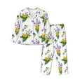 thumbnail image 1 of Fotbe Lavender Flowers Pattern Long Sleeve Pajama Set for Women,Sleepwear Set,2-piece Loungewear Set,Soft PJs Comfy Nightwear with Pockets -, 1 of 7