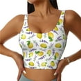 thumbnail image 1 of Fotbe Lavender Flowers Pattern Womens' Sports Bra Longline Wirefree Padded with Medium Support Sports Moisture-Wicking Workou Vest,Tank Top-Small, 1 of 9