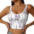 thumbnail image 1 of Fotbe Lavender Flowers Pattern Womens' Sports Bra Longline Wirefree Padded with Medium Support Sports Moisture-Wicking Workou Vest,Tank Top-XX-Large, 1 of 9
