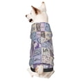 thumbnail image 1 of Fotbe Lavender Flowers Print Small Dog Sweater Hoodies Pet Grey Hooded Soft Fleece Sweatshirts with Pocket Fall Winter Puppy Cat Sweaters Warm Clothes-Small, 1 of 7