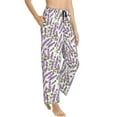 Fotbe Lavender Flowers Women's Pajama Pants,Sleepwear Pants,Pj Bottoms