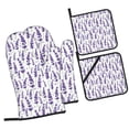 thumbnail image 1 of Fotbe Lavender Flowers for 4Pcs Oven Mitts and Pot Holders, 500℉ Heat Resistant Oven Mitts , Non-Slip Silicone Surface Safe for Baking, Cooking, BBQ, 1 of 6