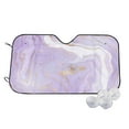 thumbnail image 1 of Fotbe Lavender Glitter Foil Stripes Car Windshield Sunshade | Sun Visor Protector Front Window Shade, Keeps Out UV Rays, Keeps Your Vehicle Cool-Small, 1 of 7