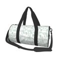 Fotbe Leaf Print Pattern Foldable Sports Gym Bag with Wet Dry Pocket