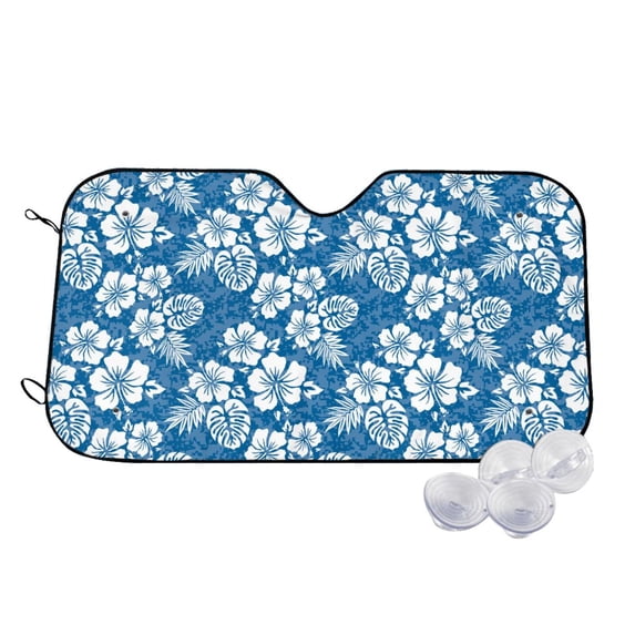 Fotbe Leaves And Flowers Car Windshield Sunshade | Sun Visor Protector Front Window Shade, Keeps Out UV Rays, Keeps Your Vehicle Cool-Medium