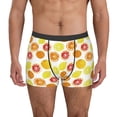 thumbnail image 1 of Fotbe Lemon Orange Men’s Total Support Pouch Boxer Briefs, X-Temp Cooling, Moisture-Wicking Underwear, Regular, Long-leg and Trunk-Large, 1 of 6