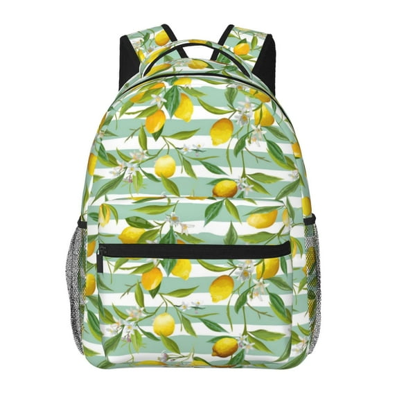 Fotbe Lemon Pattern Casual Backpack for School, Travel, and Outdoor Activities - Durable, Lightweight, and Comfortable