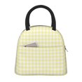 thumbnail image 1 of Fotbe Lemon Yellow Checkboard Pattern Lunch Bag, Insulated Lunch Box, Small Leakproof Cooler Food Lunch Containers Reusable High Capacity Lunch Tote Bags for Work, Travel, Outdoor, 1 of 6