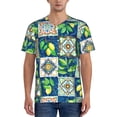 thumbnail image 1 of Fotbe Lemon and Leaves Baseball Jersey Shirt for Men and Women, Casual Short Sleeves Button Down T-Shirt-Medium, 1 of 9