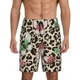 thumbnail image 1 of Fotbe Leopard Dots Pajama Shorts for Men, Men's Pajama Bottoms, Sleepwear,Short Pajama Pants-4X-Large, 1 of 9