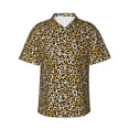 thumbnail image 1 of Fotbe Leopard Hawaiian Shirt for Men Unisex Summer Beach Casual Short Sleeve Cotton Linen Button Down Shirts-X-Large, 1 of 5