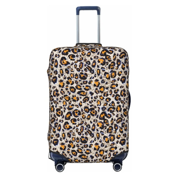 Fotbe Leopard Luggage Cover Protector,Suitcase Protector,Scratch and Dirt Resistant,Fits 18-32 Inch Luggage-Small