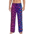 thumbnail image 1 of Fotbe Leopard Neon Rainbow Gradient Men's Pajama Pants,Sleepwear Pants,Pj Bottoms Drawstring And Pockets-Large, 1 of 9