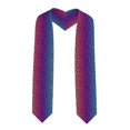 thumbnail image 1 of Fotbe Leopard Neon Rainbow Gradient Printed Class of 2024 Graduation Stole, 1 of 7