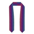 thumbnail image 1 of Fotbe Leopard Neon Rainbow Gradient Printed Class of 2024 Graduation Stole, 1 of 7
