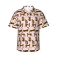 thumbnail image 1 of Fotbe Leopard Print Hawaiian Shirt for Men Unisex Summer Beach Casual Short Sleeve Cotton Linen Button Down Shirts-Medium, 1 of 9