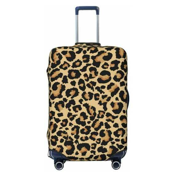 Fotbe Leopard Print Luggage Cover Protector,Suitcase Protector,Scratch and Dirt Resistant,Fits 18-32 Inch Luggage-Medium