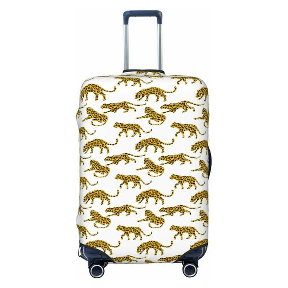 Fotbe Leopard Print Luggage Cover Protector,Suitcase Protector,Scratch and Dirt Resistant,Fits 18-32 Inch Luggage-X-Large