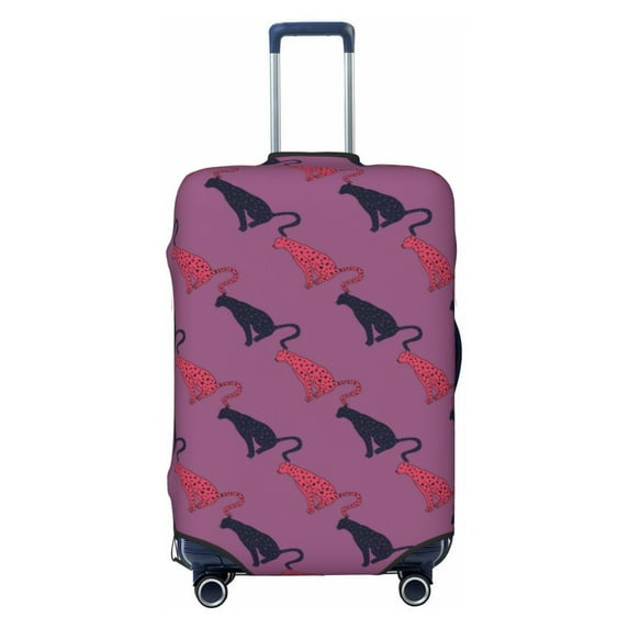 Fotbe Leopard Print Luggage Cover Protector,Suitcase Protector,Scratch and Dirt Resistant,Fits 18-32 Inch Luggage-X-Large