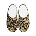 thumbnail image 1 of Fotbe Leopard Print Pattern Women's Fuzzy Curly Fur Memory Foam Loafer Slippers Indoor Outdoor Slippers Winter Home Shoes-44/45, 1 of 7