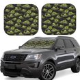 thumbnail image 1 of Fotbe Light Green Excavator 2-Piece Car Windshield Sun Shade | Sun Blocker for Car Windshield | Foldable Automotive Interior Accessories for Sun Protection-Small, 1 of 7